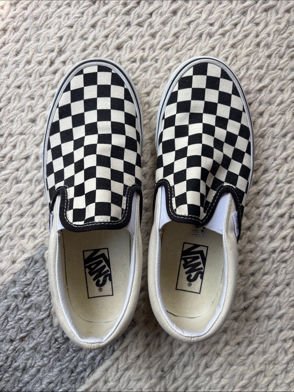 Vans Slip-On Checkerboard Black & White Sneakers